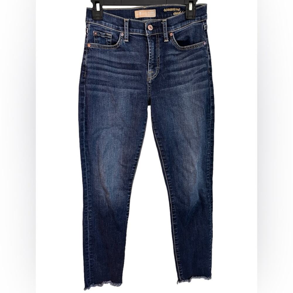7 For All Mankind Dark Blue Ankle Jeans